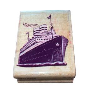Rubber Stampede Nolstaligic Ship A2530D Retired HTF Card Making Mounted Stamp.
